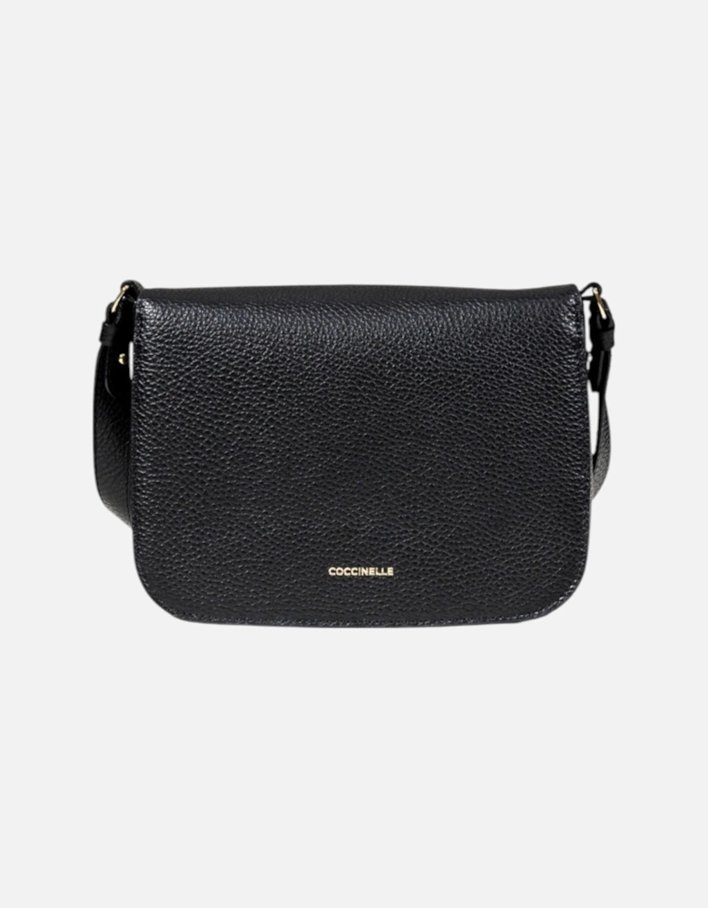 Magnetic Fastening Leather Bag with Inside Pockets