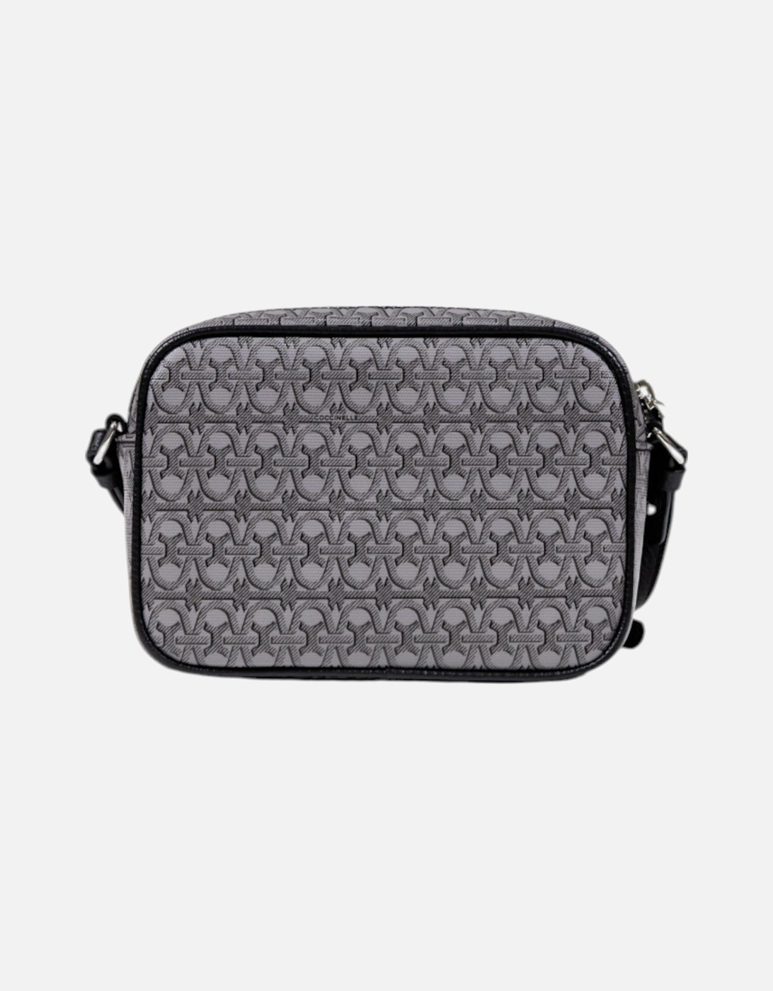 Leather Printed Shoulder Bag with Zip and Multiple Pockets