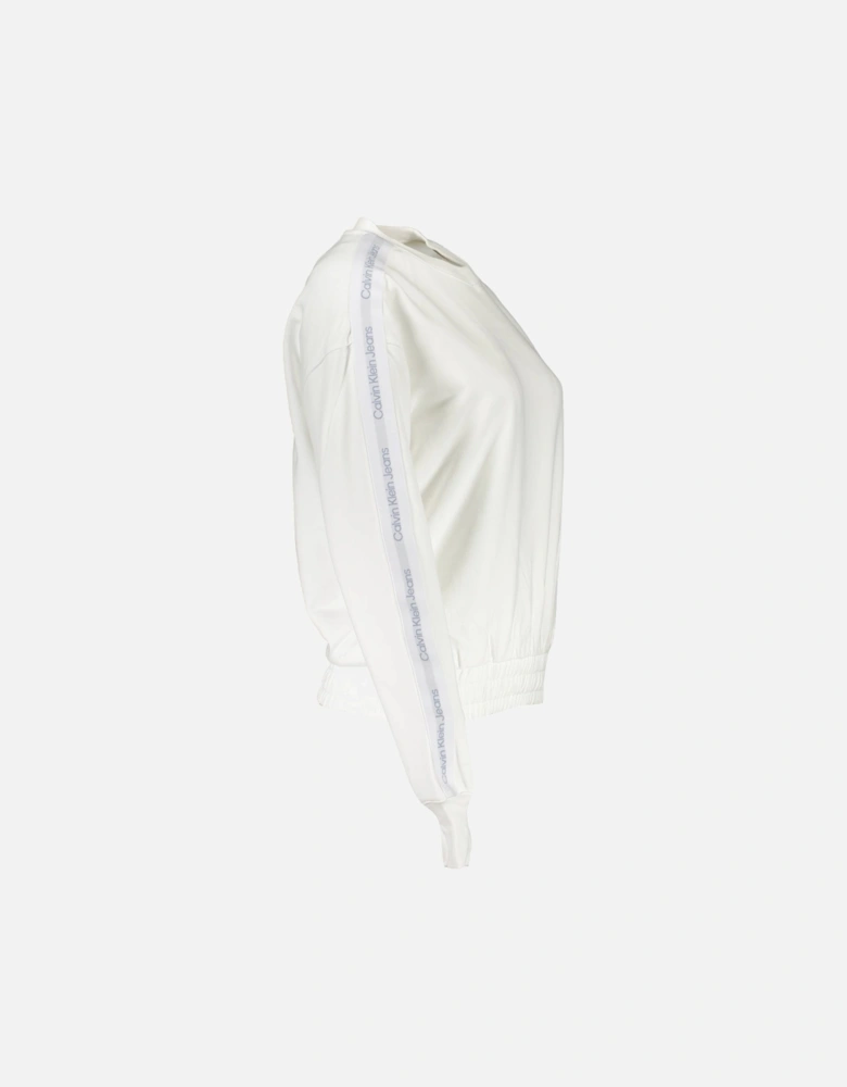 Crew Neck Tape Detail Sweatshirt