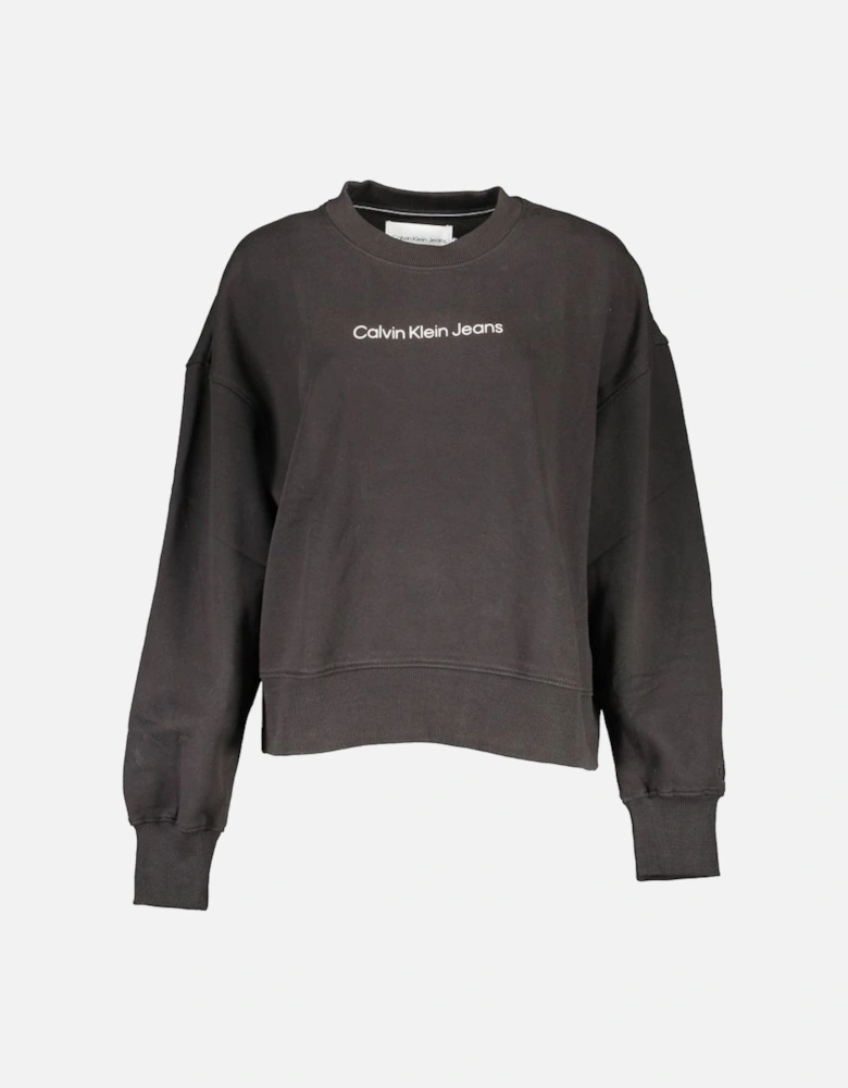 Cropped Sweatshirt Logo Crew Neck