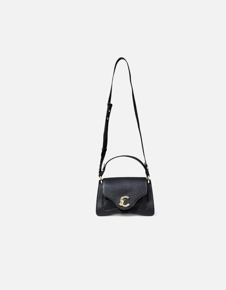 Leather Handbag with Shoulder Strap and Inside Pockets