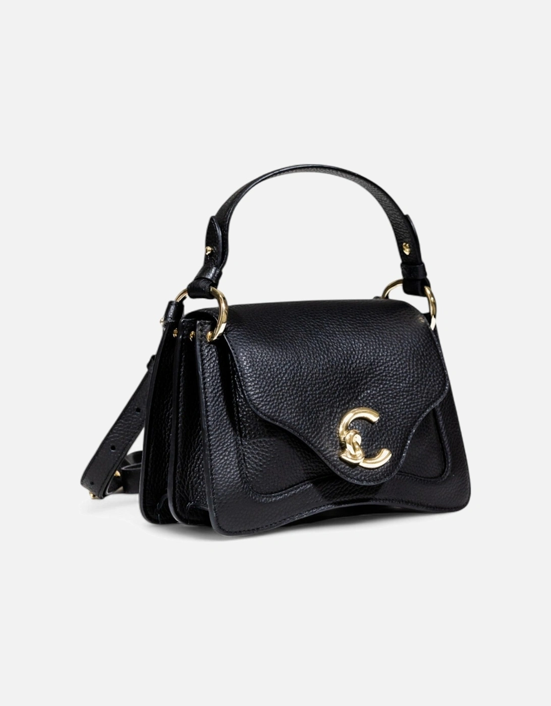 Leather Handbag with Shoulder Strap and Inside Pockets