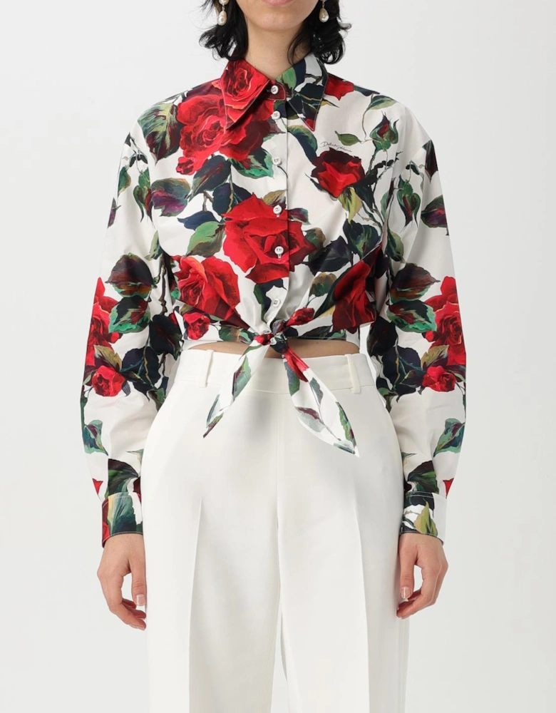 Floral Print TieFront Blouse