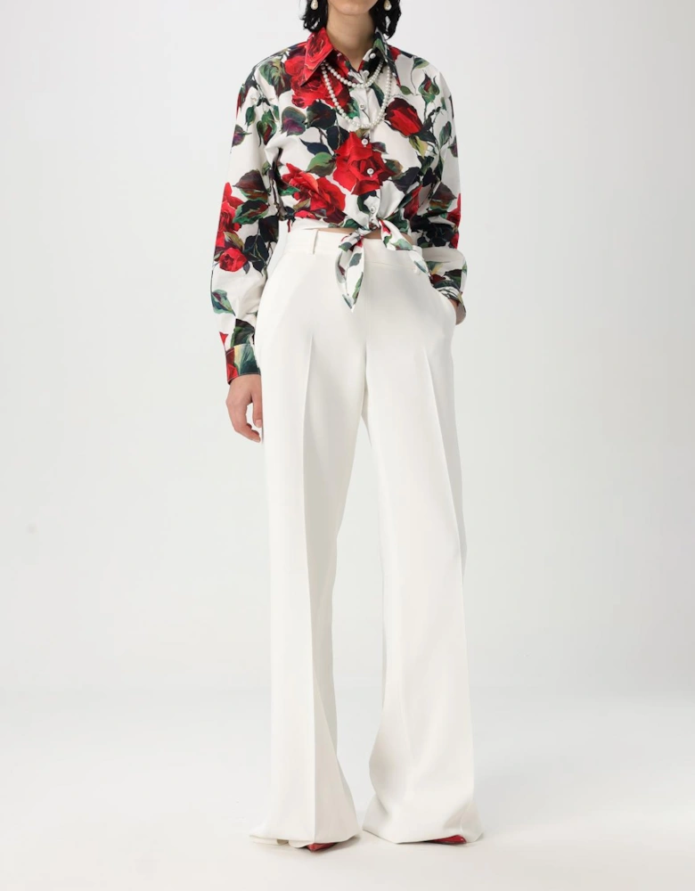 Floral Print TieFront Blouse