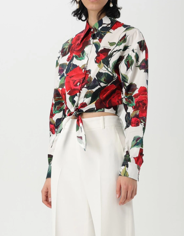 Floral Print TieFront Blouse