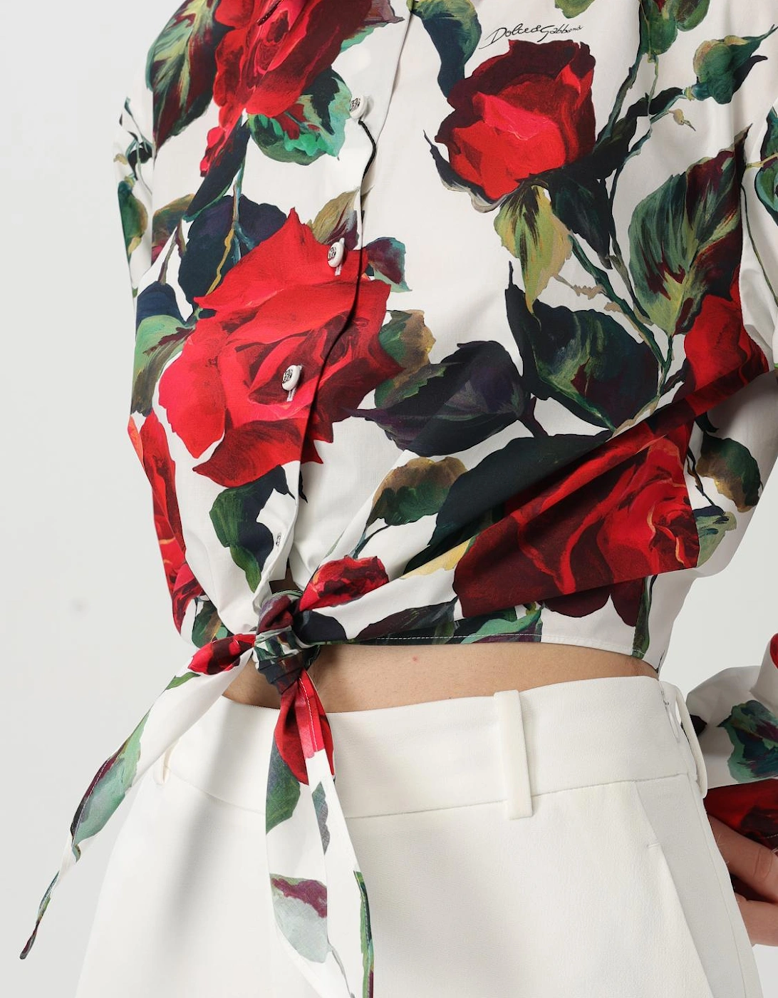 Floral Print TieFront Blouse