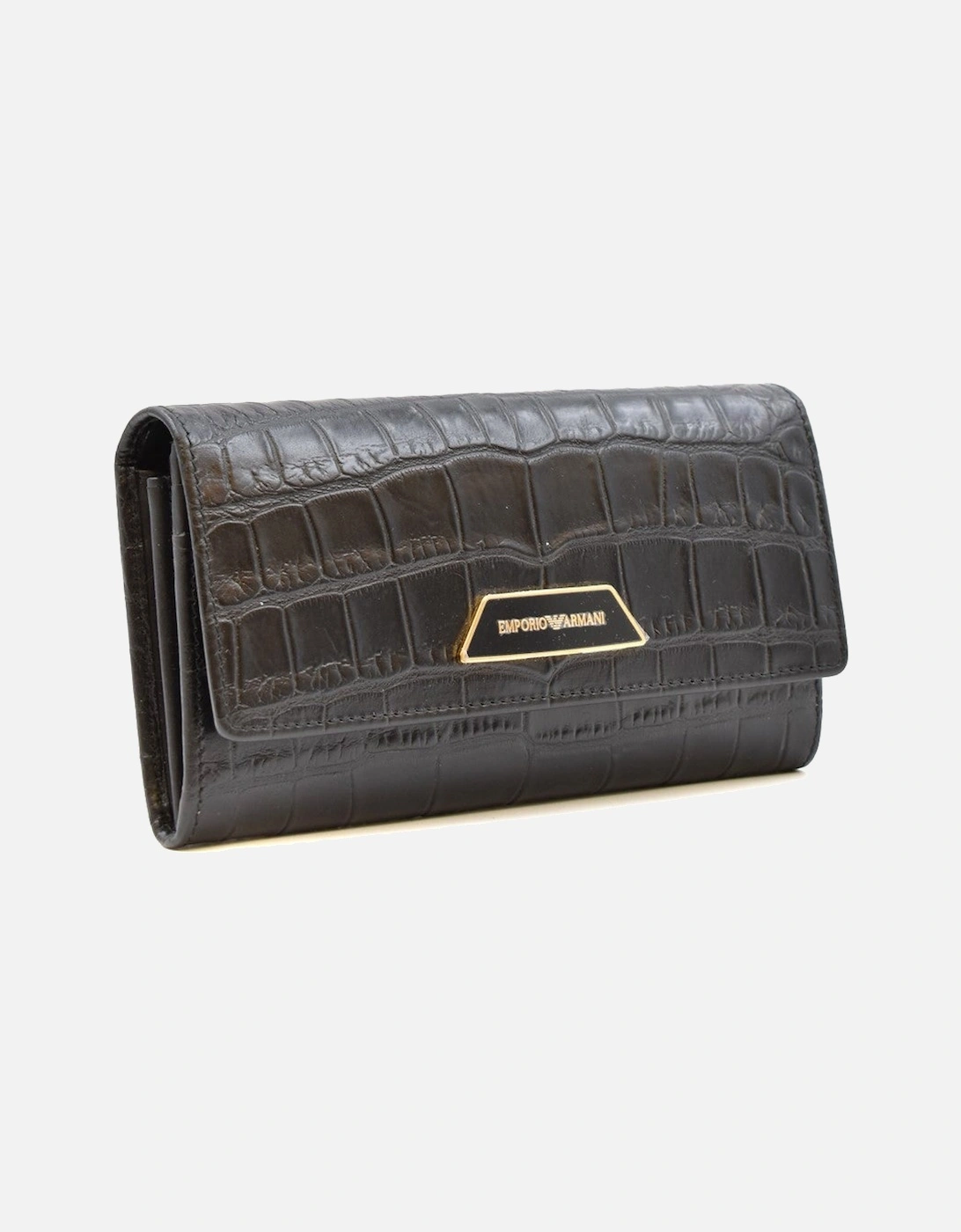 Leather Wallet with Automatic Button Fastening