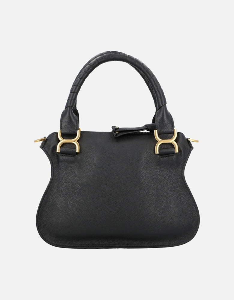 Elegant Leather Handbag with Versatile Carrying Options and Secure Zip Closure