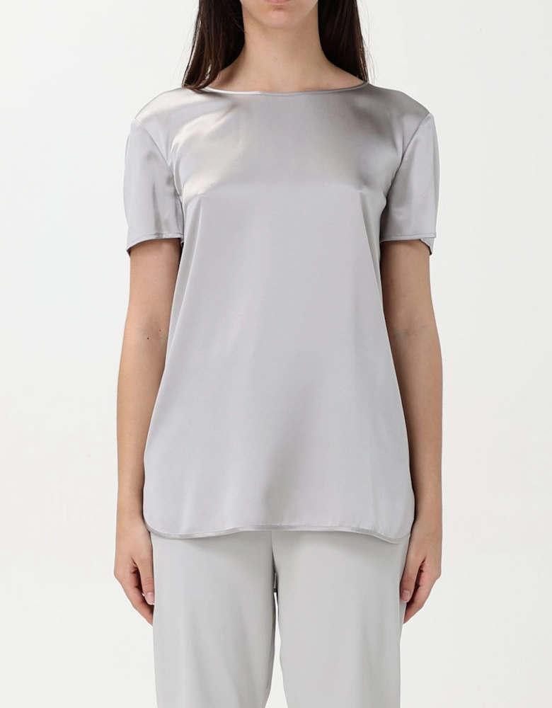 Silk Short Sleeve Blouse