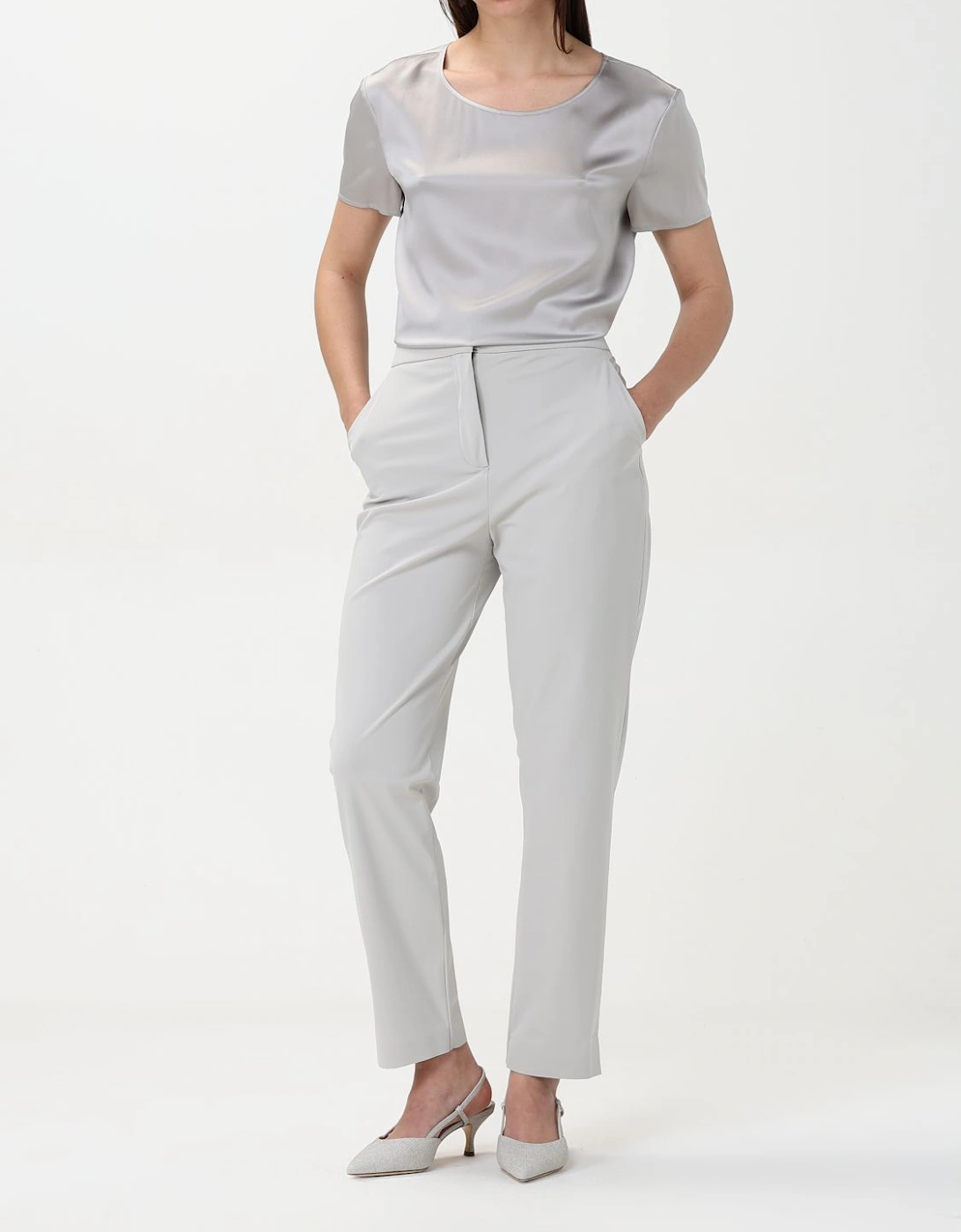 Silk Short Sleeve Blouse
