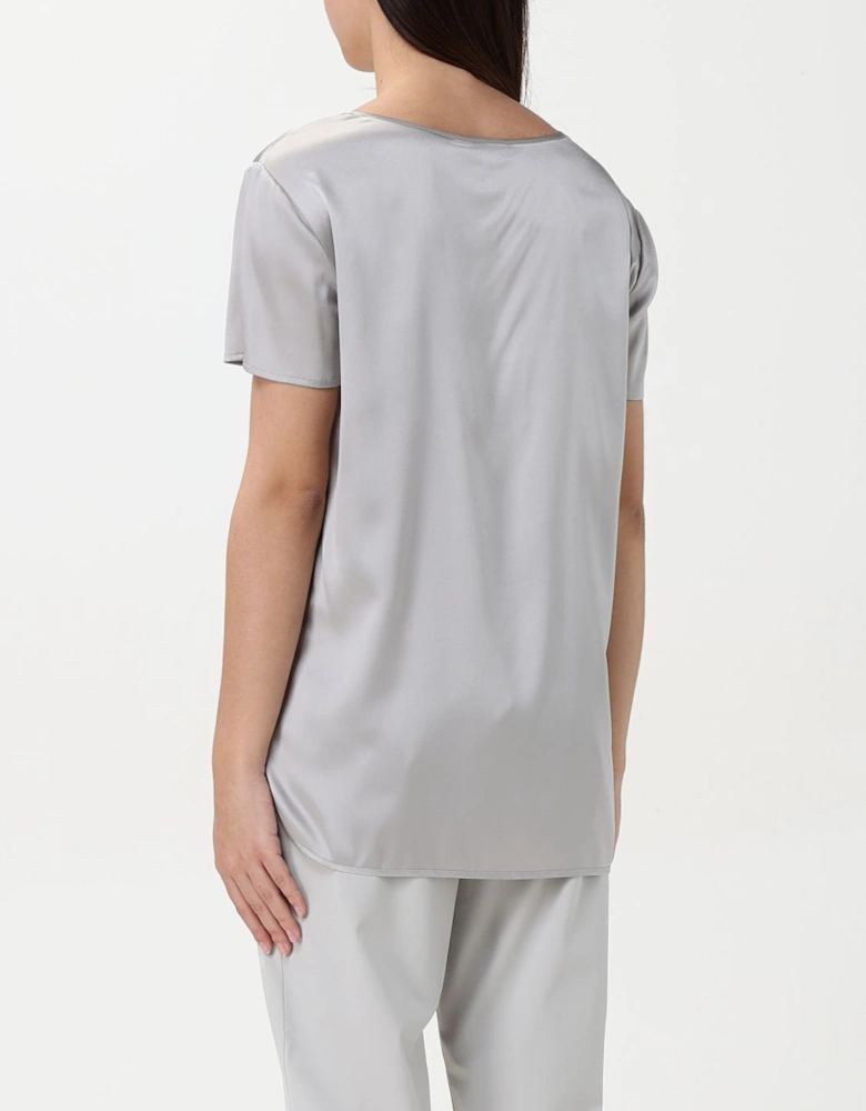 Silk Short Sleeve Blouse