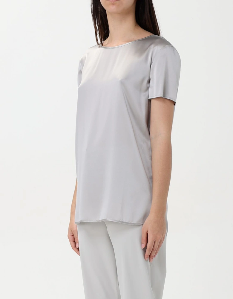Silk Short Sleeve Blouse