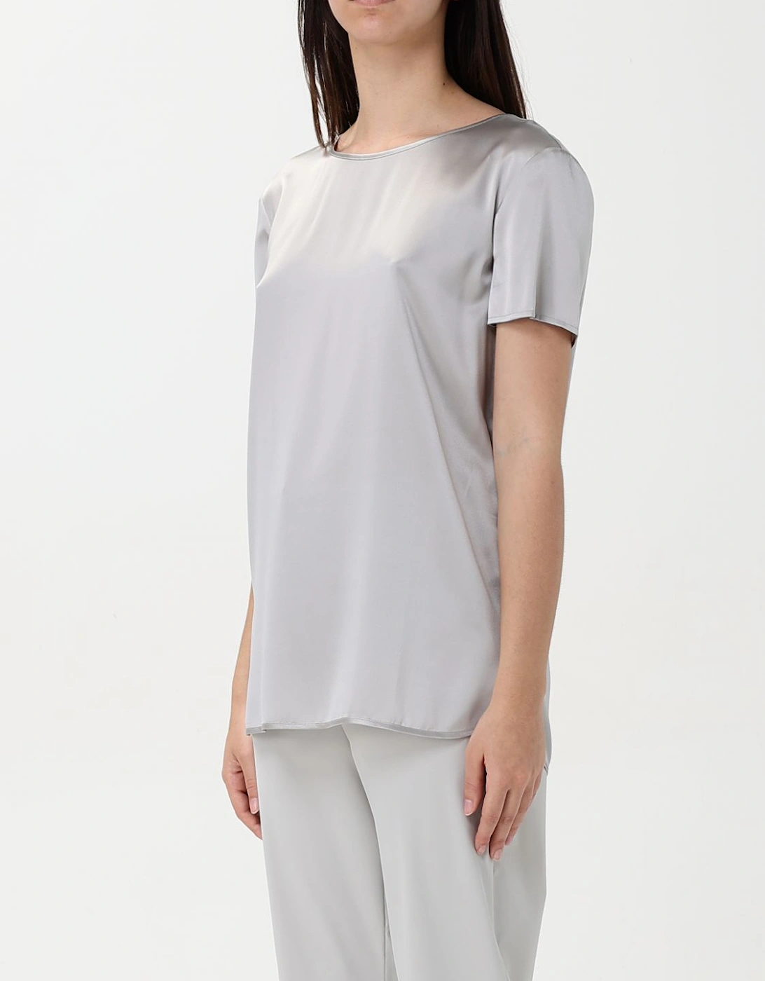 Silk Short Sleeve Blouse