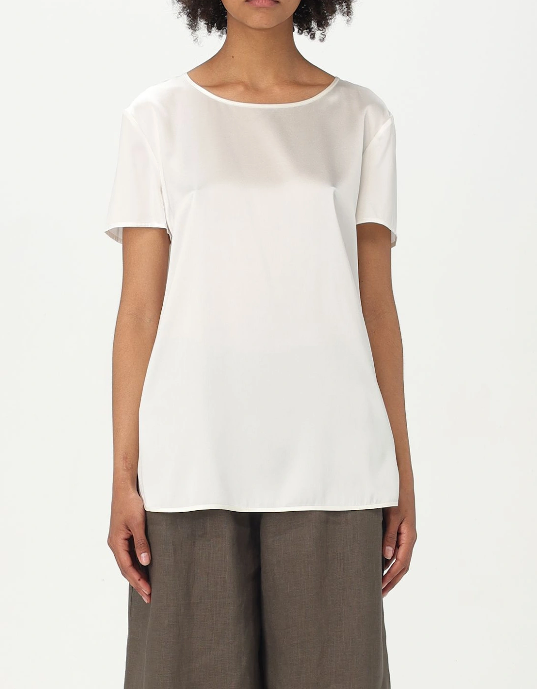 Silk Short Sleeve Blouse