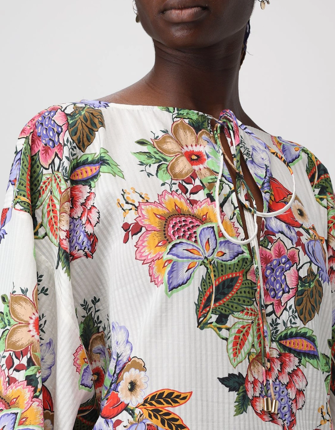 Floral Print Silk Loungewear Set