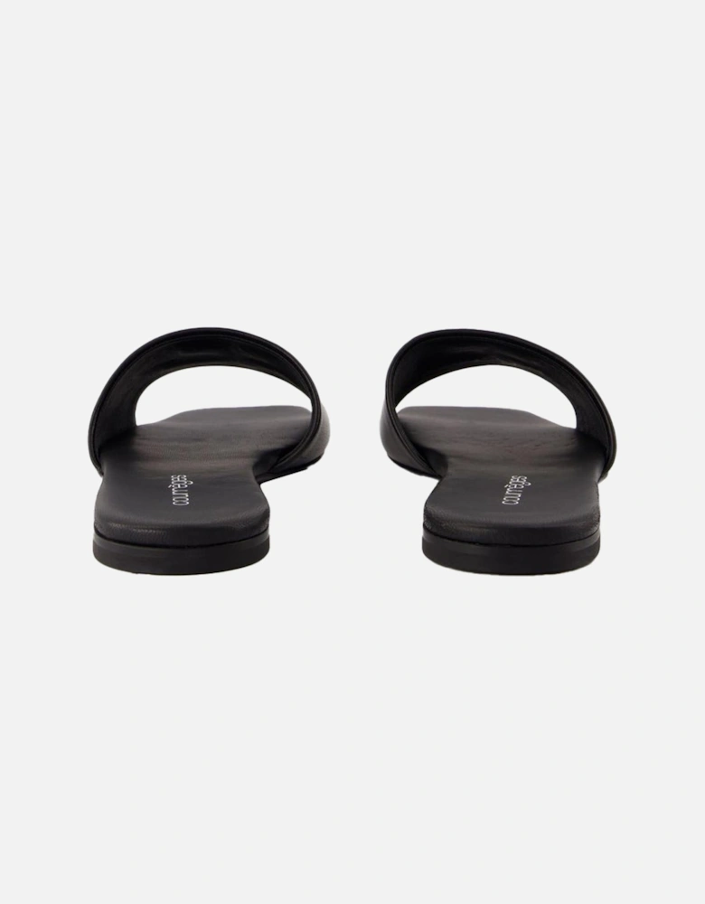 Leather Slides Embossed Logo