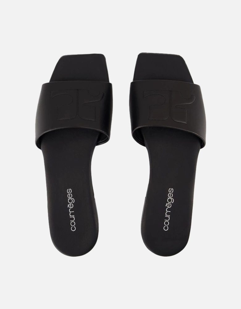 Leather Slides Embossed Logo