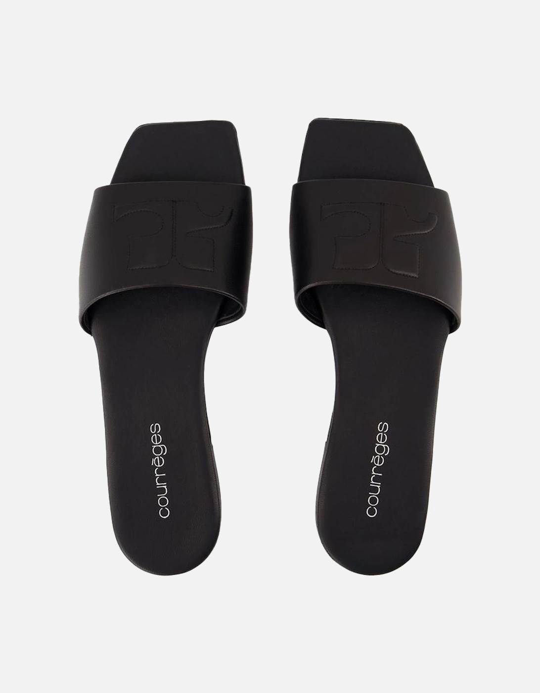 Leather Slides Embossed Logo