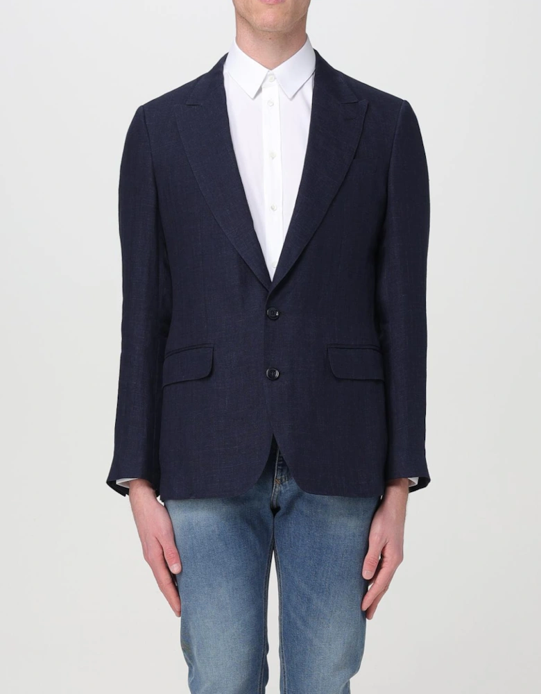 Linen Blazer Notch Lapel