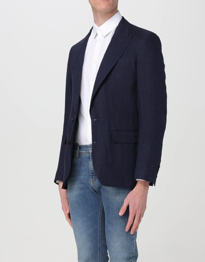 Linen Blazer Notch Lapel