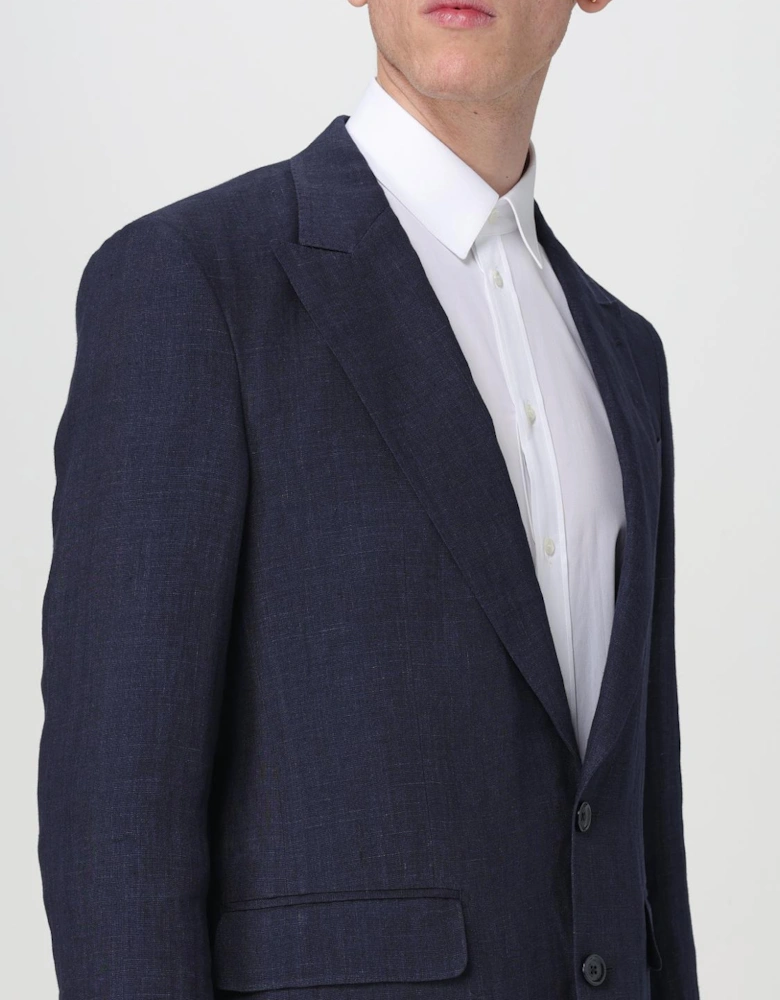 Linen Blazer Notch Lapel