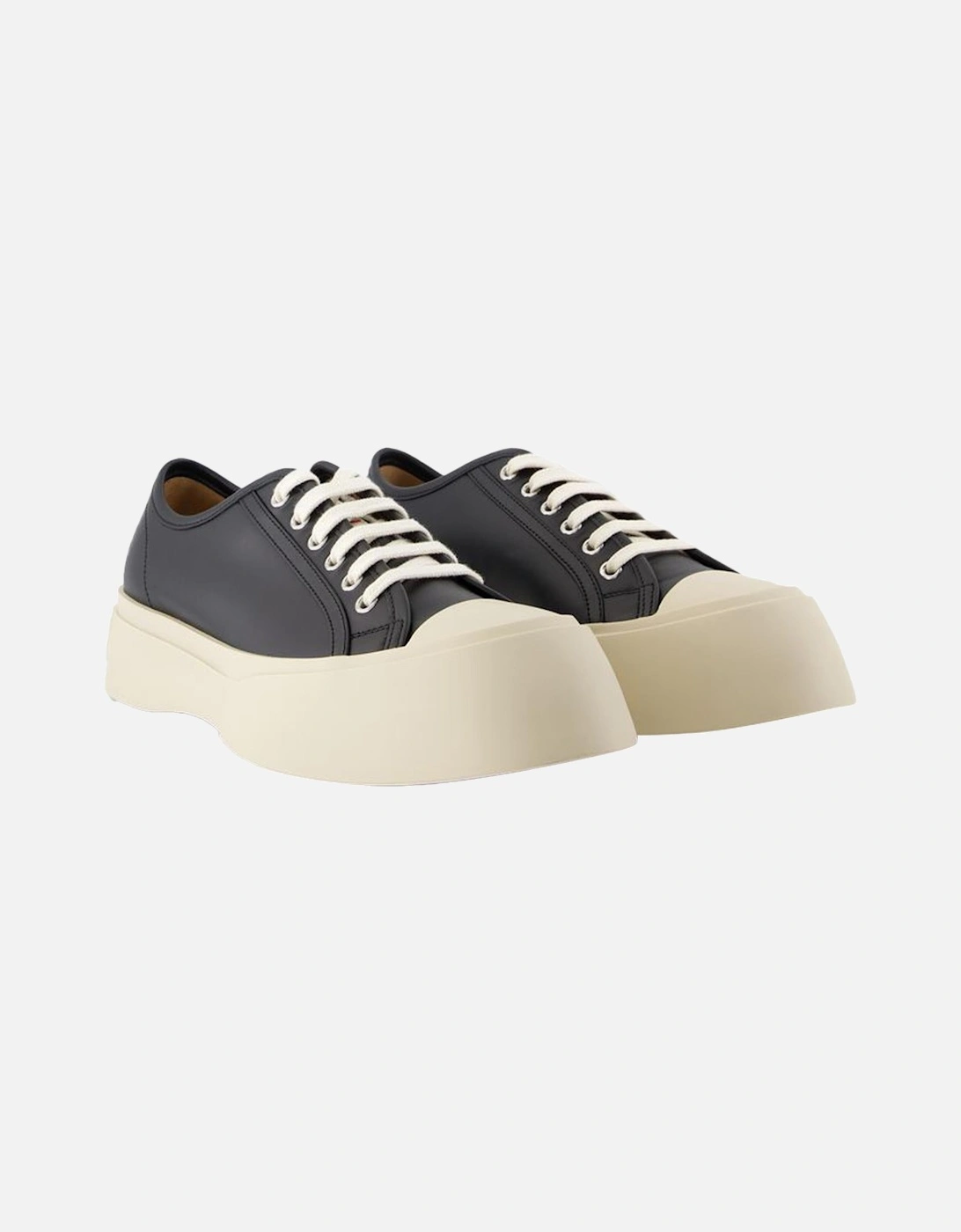 Laced Up Leather Sneakers