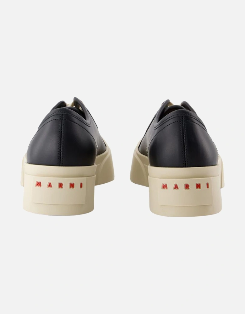 Laced Up Leather Sneakers