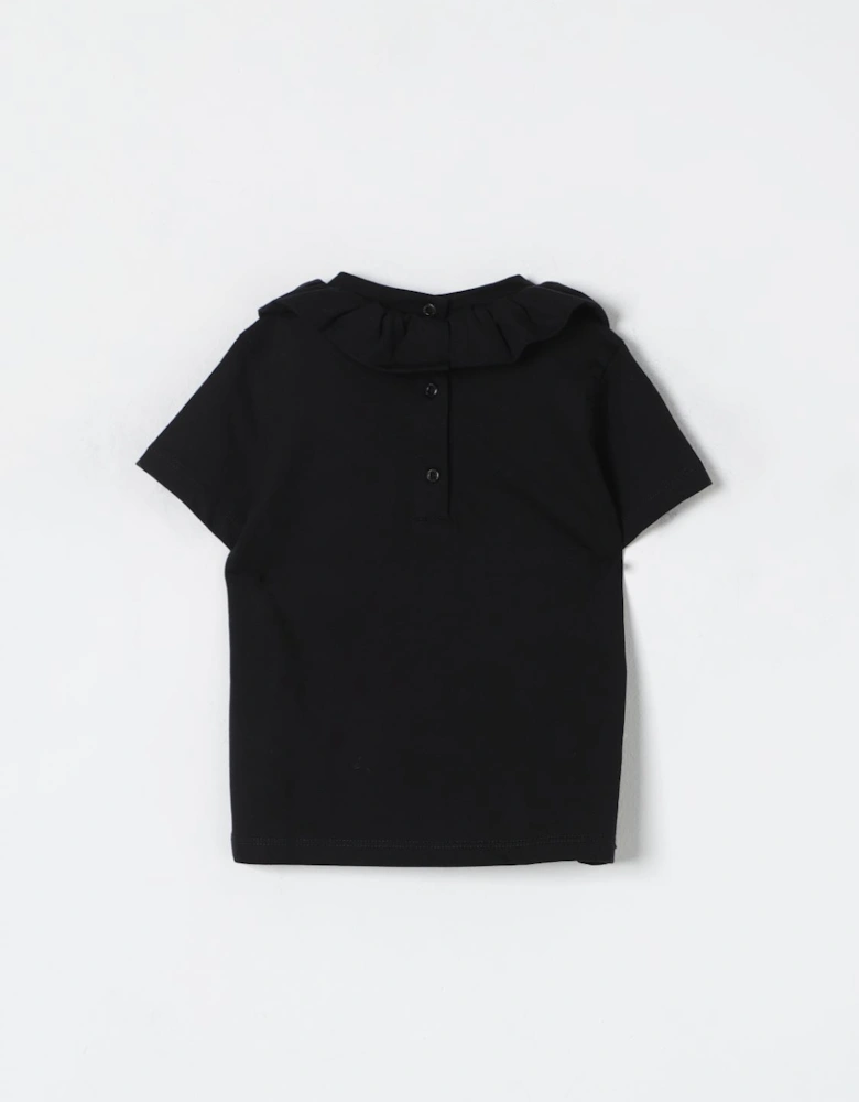 Girls Ruffled Collar Logo TShirt