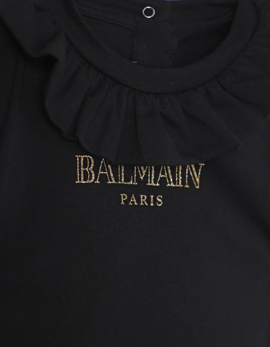 Girls Ruffled Collar Logo TShirt