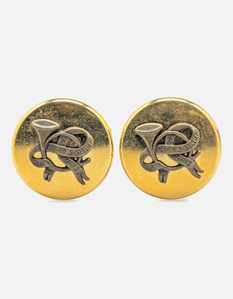 Herms Cufflinks Horn Design