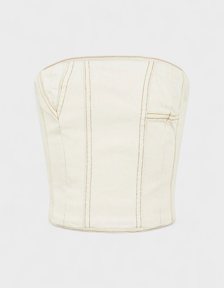 Ma Bustier Bandeau Top Alabaster