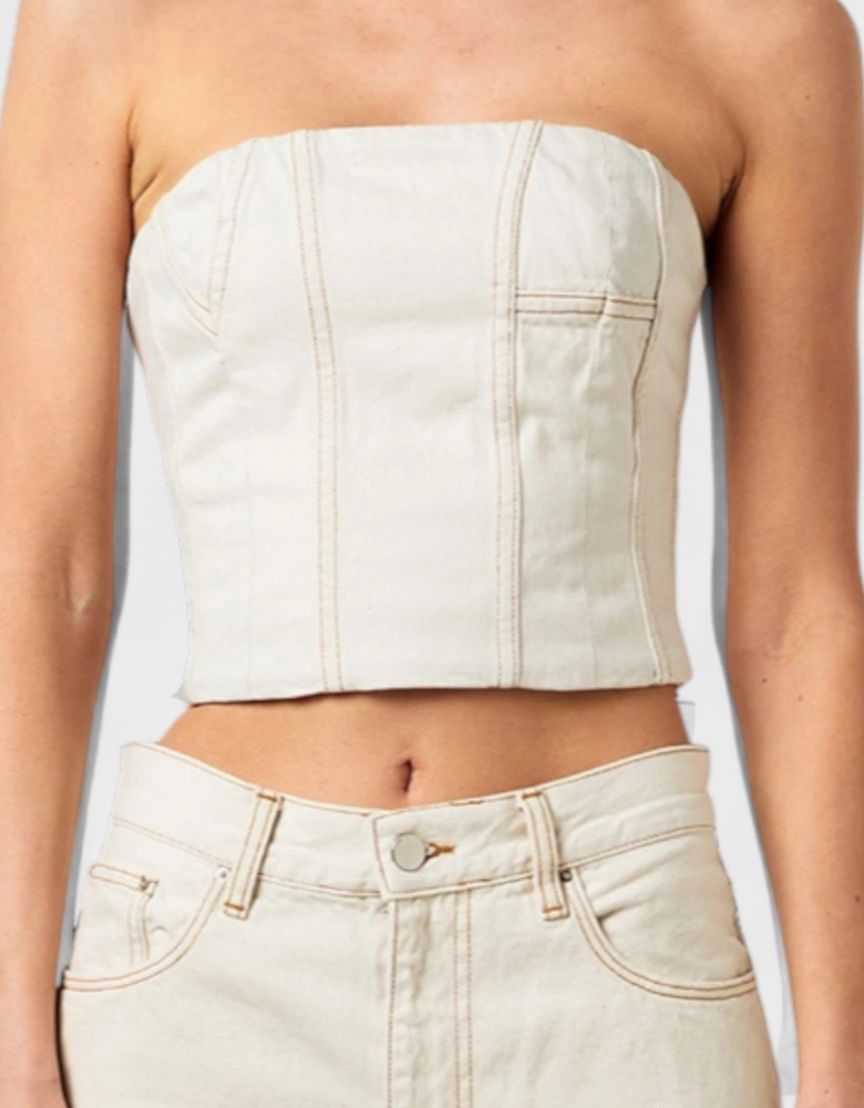 Ma Bustier Bandeau Top Alabaster