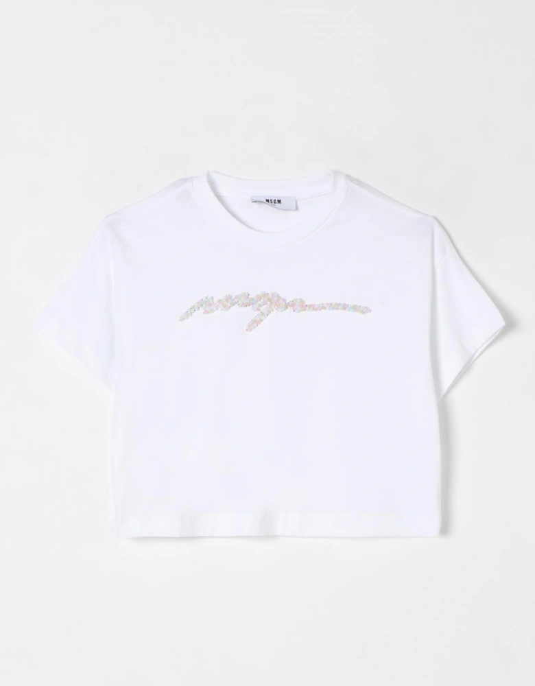 Kids Cropped TShirt Multicolor Logo