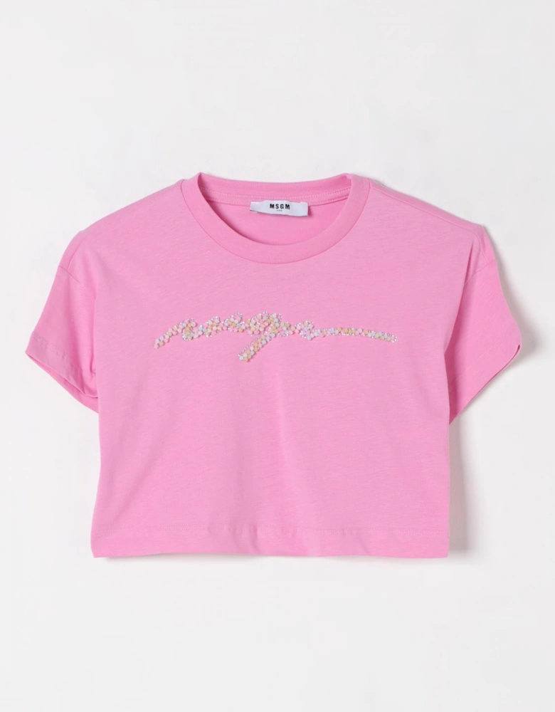 Kids Cropped TShirt Multicolor Logo