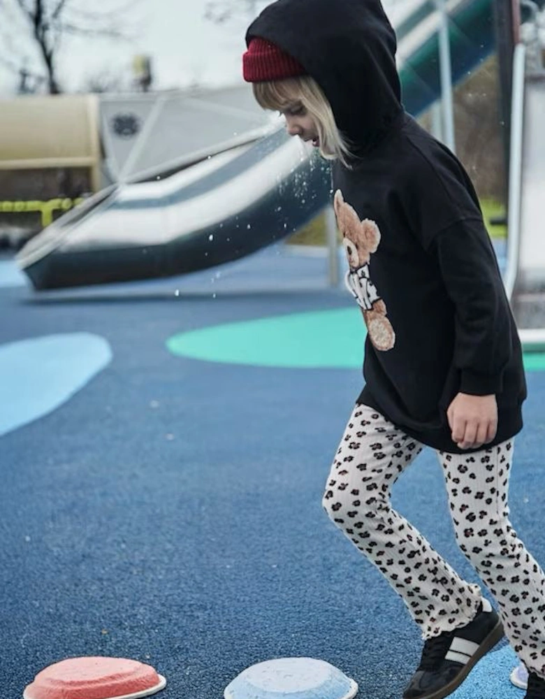 GIRLS BLACK HOODY/LEGGINGS SET 4.928