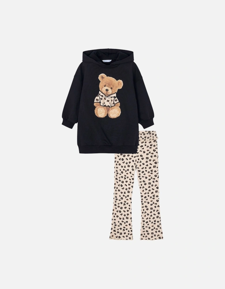 GIRLS BLACK HOODY/LEGGINGS SET 4.928