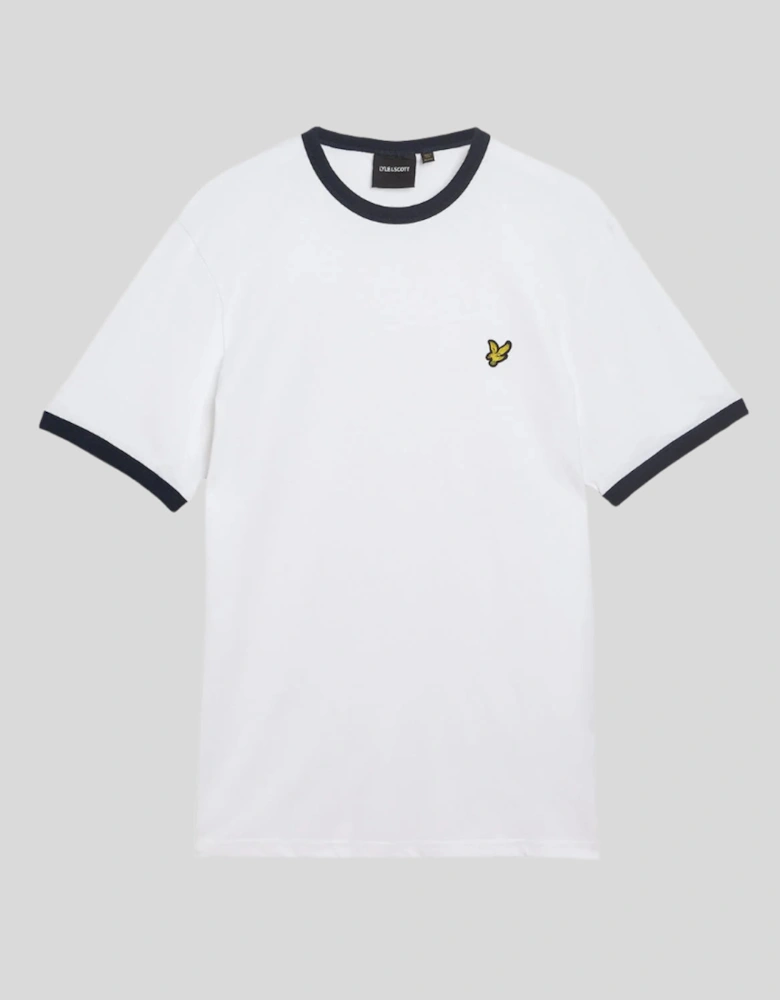 Ringer Cotton Crew Neck T-Shirt