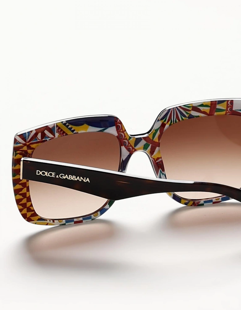 Square Sunglasses Multicolored Temples