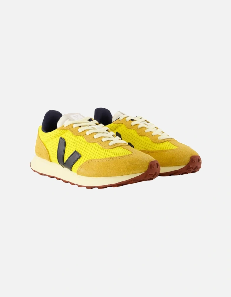 Nylon Fabric Round Toe Lace-Up Sneakers