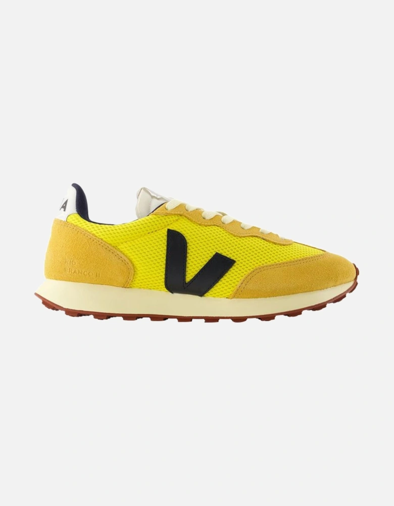 Nylon Fabric Round Toe Lace-Up Sneakers
