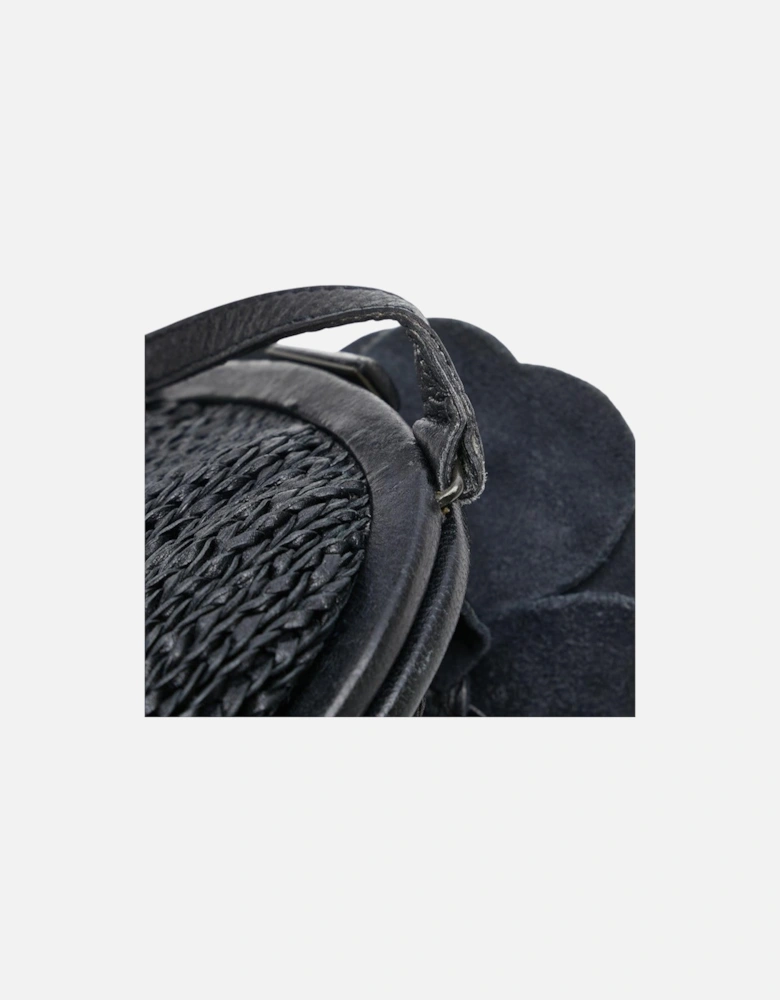 Leather Flower Crossbody Shoulder Bag