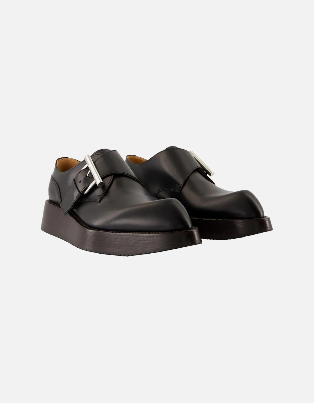 Elegant Leather T-Bar Loafers with Round Toe