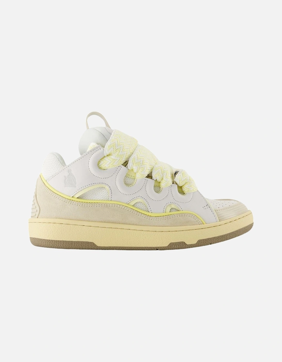 Curb Leather Sneakers with Smooth Calfskin and Top Laces, 4 of 3