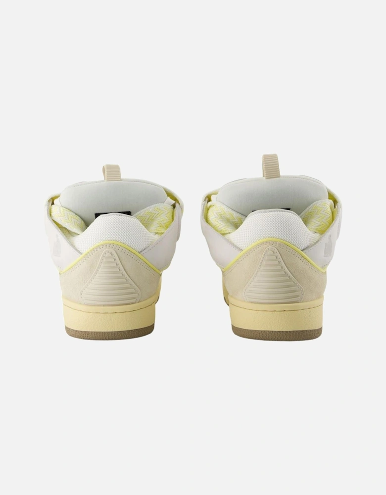 Curb Leather Sneakers with Smooth Calfskin and Top Laces
