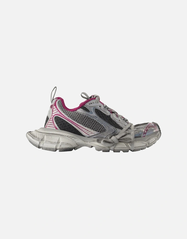 Synthetic Polyurethane Sneakers with Fabric Lining and Top Lace Closure