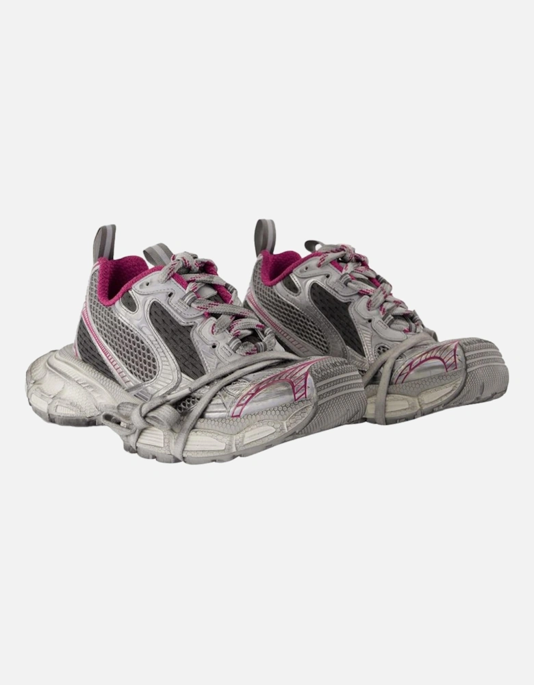 Synthetic Polyurethane Sneakers with Fabric Lining and Top Lace Closure
