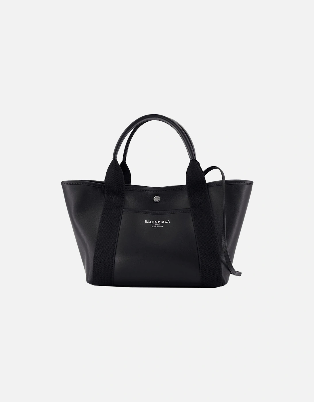 Navy Revamp Small Shopper Bag in Smooth Leather, 4 of 3