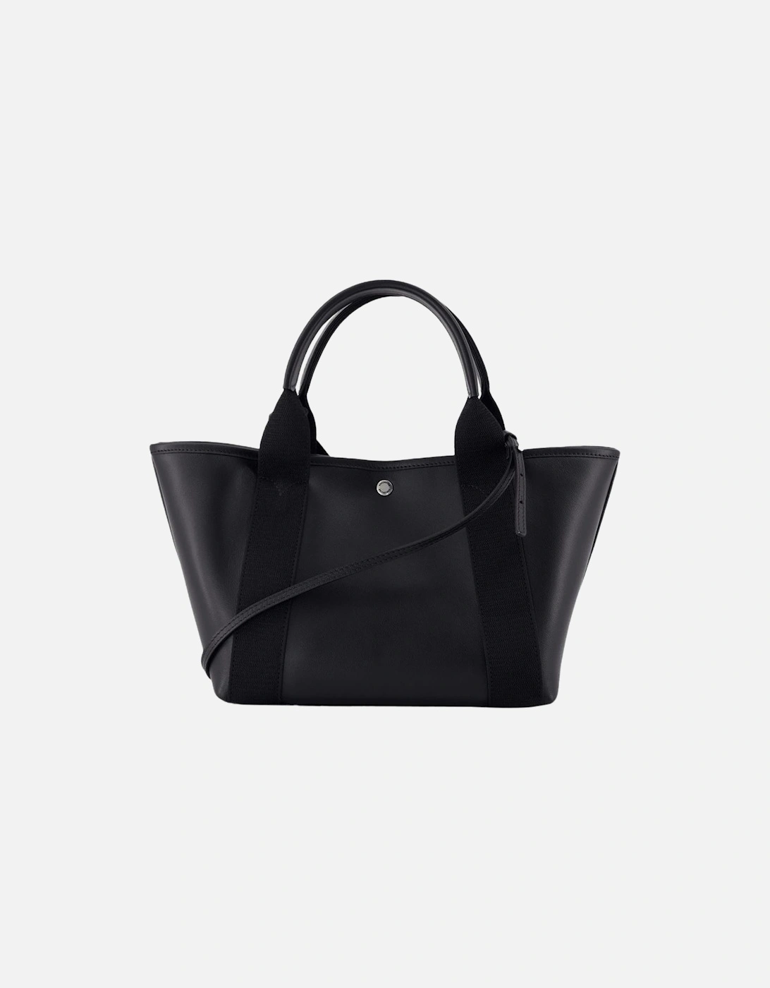 Navy Revamp Small Shopper Bag in Smooth Leather