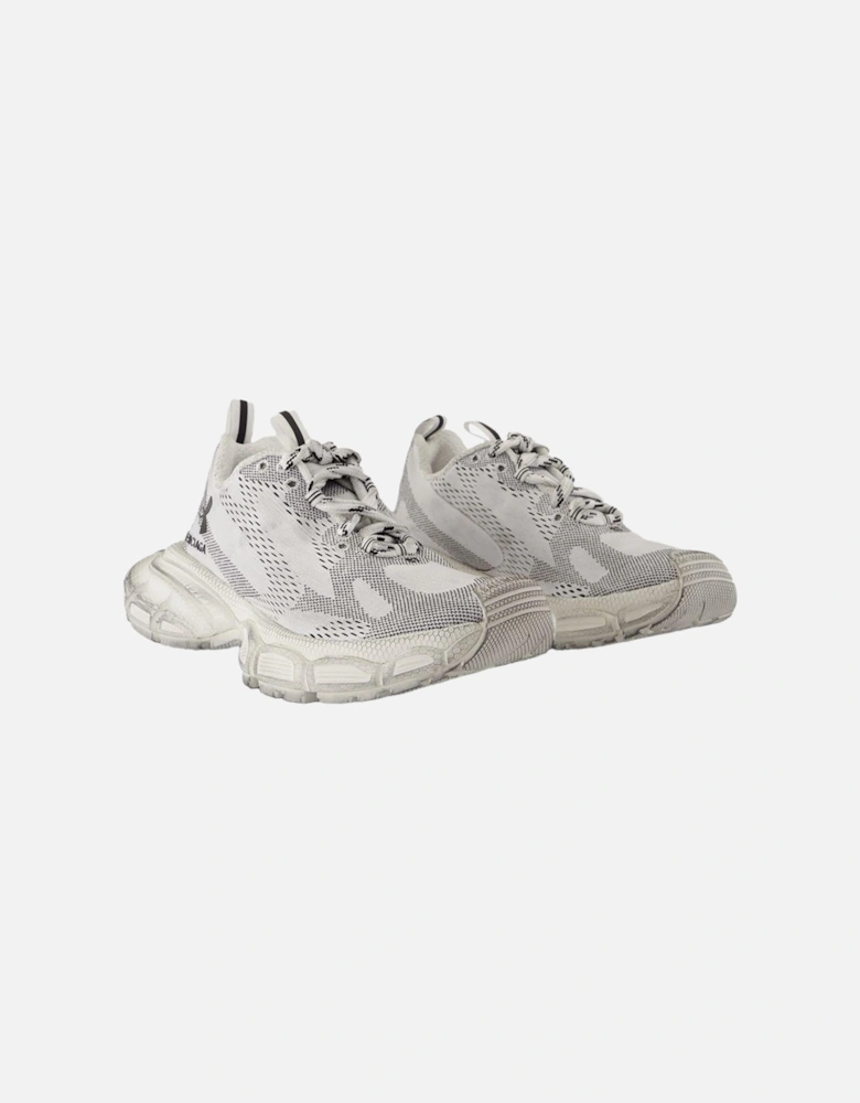 Synthetic Lace-Up Round Toe Sneakers