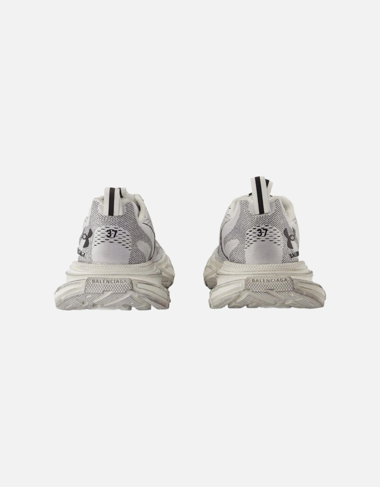 Synthetic Lace-Up Round Toe Sneakers